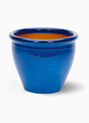 Rolled Rim Pot Outdoor Ceramic Pot, Trendy Outdoor Pot (Multi-colour)
